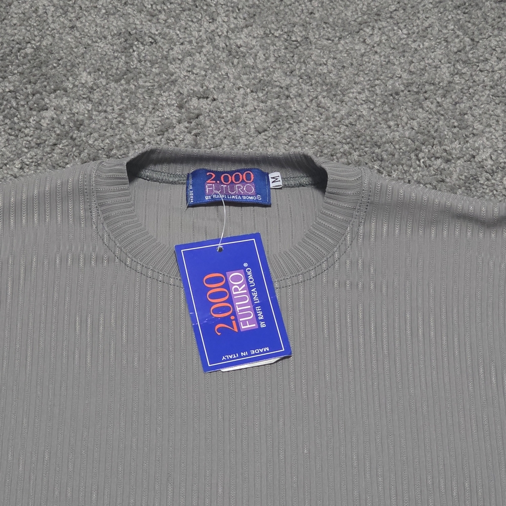 Raffi Linea Uomo 2.000 Futuro Men's Gray Short Sleeve Shirt Sz. M NWT